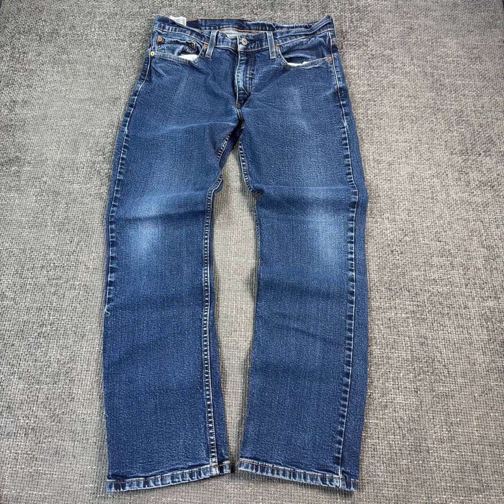 Levi's 505 Regular Fit Jeans Mens 34x30 Medium Wash Blue Straight Leg Denim